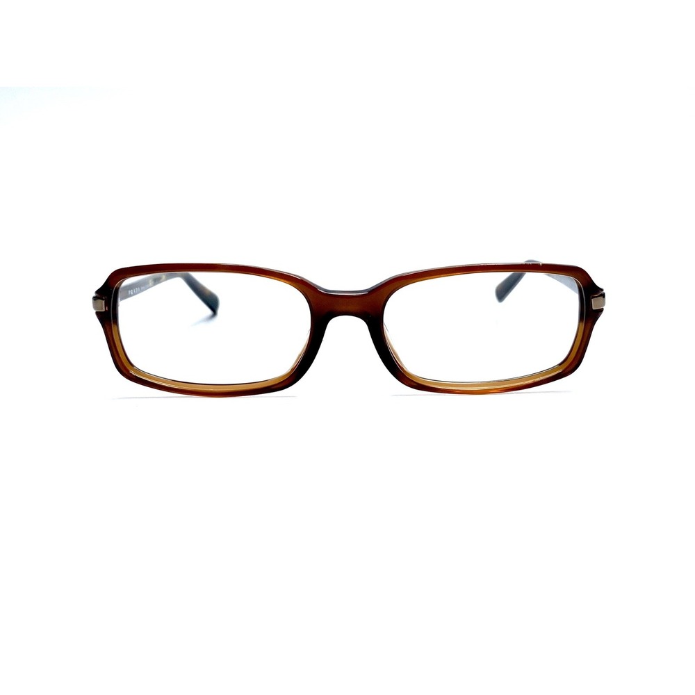Prada Brown Tortoise Rectangular Gold Glasses Italy VPR04N-A 7JQ-101 53 17 135